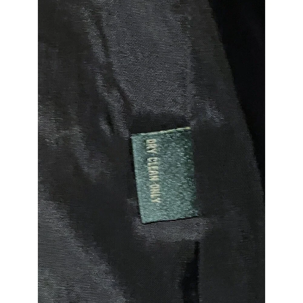 Vintage Lauren Ralph Lauren  Blazer 14 Gold Crown Crest Rugby Preppy 100% Wool - Picture 9 of 10